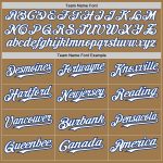 Personalized Old Gold White-Royal Authentic Fade Fashion Baseball Jersey Team Custom Name and Number