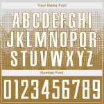 Personalized Old Gold White Sublimation Soccer Uniform Jersey Team Custom Name and Number
