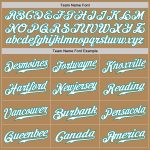 Personalized Old Gold White-Teal Authentic Fade Fashion Baseball Jersey Team Custom Name and Number