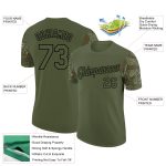 Personalized Olive Black 3D Pattern Design Vintage Military Weapon Performance Salute To Service T-Shirt Team Custom Name and Number