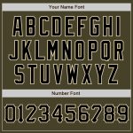 Personalized Olive Black-City Cream Salute To Service Two-Button Unisex Softball Jersey Team Custom Name and Number
