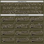 Personalized Olive Black-City Cream Salute To Service Two-Button Unisex Softball Jersey Team Custom Name and Number