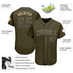 Personalized Olive Black-Cream Authentic Drift Fashion Salute To Service Baseball Jersey Team Custom Name and Number