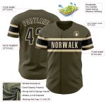 Personalized Olive Black-Cream Authentic Salute To Service Baseball Jersey