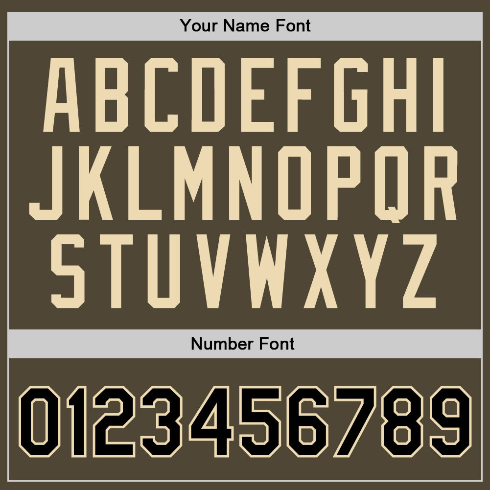 Personalized Olive Black-Cream Authentic Throwback Salute To Service Basketball Jersey Team Custom Name and Number Personalized Olive Black-Cream Authentic Throwback Salute To Service Basketball Jersey Team Custom Name and Number - Image 4