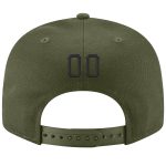 Personalized Olive Black-Cream Stitched Adjustable Snapback Salute To Service Hat Team Custom Name and Number
