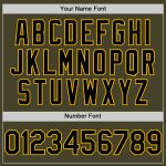 Personalized Olive Black-Gold Line Authentic Salute To Service Baseball Jersey Team Custom Name and Number