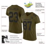 Personalized Olive Black Mesh Authentic Salute To Service Football Jersey Team Custom Name and Number