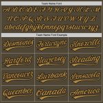 Personalized Olive Black-Old Gold Authentic Salute To Service Baseball Jersey
