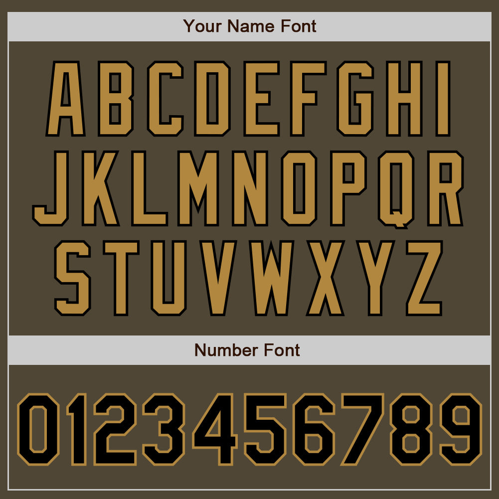 Personalized Olive Black-Old Gold Authentic Salute To Service Baseball Jersey Personalized Olive Black-Old Gold Authentic Salute To Service Baseball Jersey - Image 5