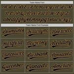 Personalized Olive Black-Old Gold Authentic Throwback Salute To Service Baseball Jersey Team Custom Name and Number