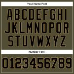 Personalized Olive Black-Old Gold Long Sleeve Performance Salute To Service T-Shirt Team Custom Name and Number