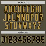 Personalized Olive Black-Old Gold Mesh Authentic Throwback Salute To Service Baseball Jersey Team Custom Name and Number