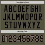 Personalized Olive Black-Old Gold Performance Salute To Service T-Shirt Team Custom Name and Number