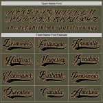 Personalized Olive Black-Old Gold Salute To Service Hockey Jersey