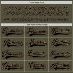 Personalized Olive Black-Old Gold Salute To Service Hockey Jersey Team Custom Name and Number