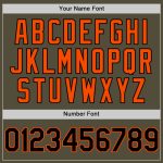 Personalized Olive Black-Orange Mesh Authentic Throwback Salute To Service Baseball Jersey Team Custom Name and Number