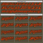 Personalized Olive Black-Orange Mesh Authentic Throwback Salute To Service Baseball Jersey Team Custom Name and Number