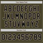 Personalized Olive Black Pinstripe Cream Salute To Service Two-Button Unisex Softball Jersey Team Custom Name and Number