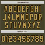 Personalized Olive Black Pinstripe Old Gold Salute To Service Two-Button Unisex Softball Jersey Team Custom Name and Number