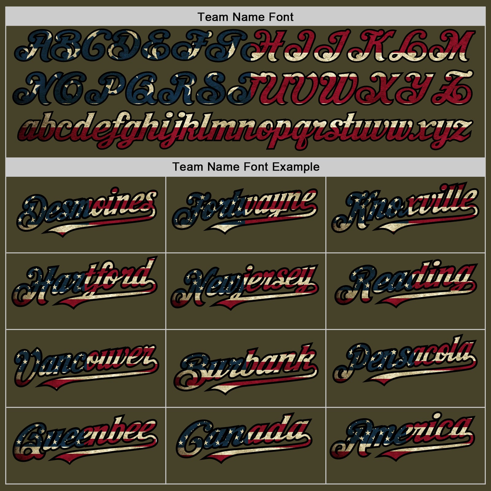 Personalized Olive Black Pinstripe Vintage USA Flag Salute To Service Two-Button Unisex Softball Jersey Team Custom Name and Number Personalized Olive Black Pinstripe Vintage USA Flag Salute To Service Two-Button Unisex Softball Jersey Team Custom Name and Number - Image 4