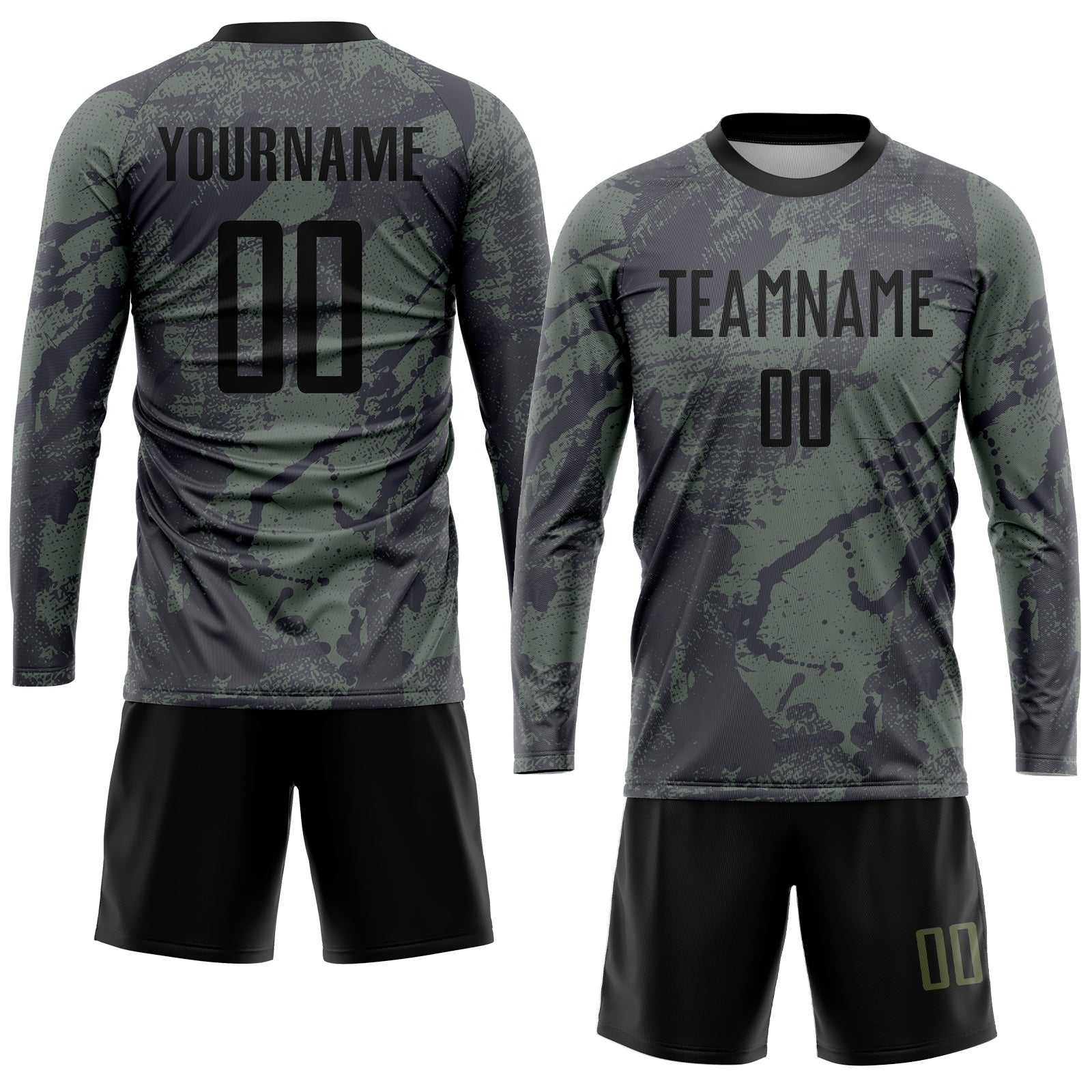 Personalized Olive Black Sublimation Salute To Service Soccer Uniform Jersey Team Custom Name and Number Personalized Olive Black Sublimation Salute To Service Soccer Uniform Jersey Team Custom Name and Number - Image 4