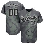 Personalized Olive Black-White 3D Pattern Design Authentic Salute To Service Baseball Jersey Team Custom Name and Number