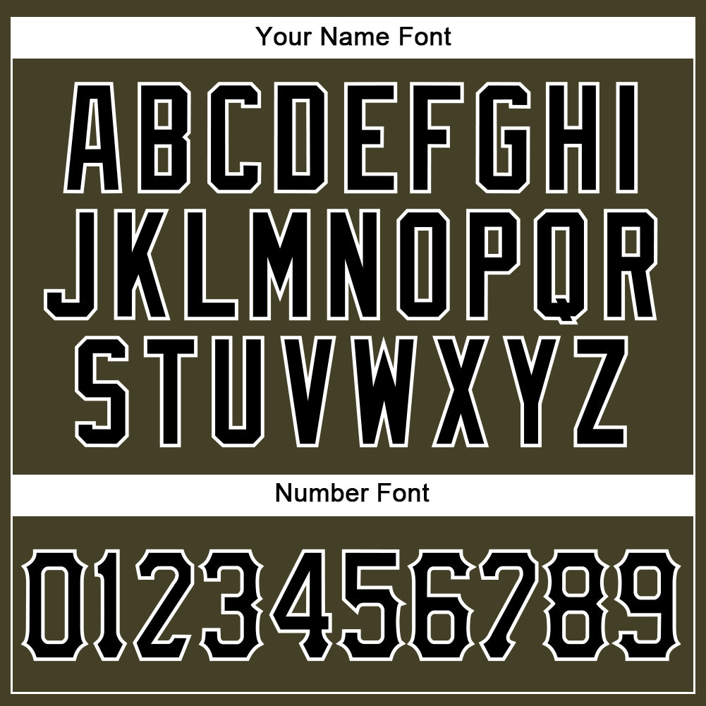 Personalized Olive Black-White Authentic Sleeveless Salute To Service Baseball Jersey Team Custom Name and Number Personalized Olive Black-White Authentic Sleeveless Salute To Service Baseball Jersey Team Custom Name and Number - Image 4