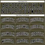 Personalized Olive Black-White Authentic Throwback Salute To Service Basketball Jersey Team Custom Name and Number