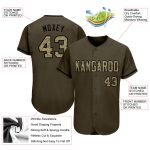 Personalized Olive Camo-Black Authentic Salute To Service Baseball Jersey
