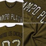 Personalized Olive Camo-Black Authentic Salute To Service Baseball Jersey Team Custom Name and Number