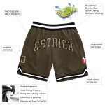 Personalized Olive Camo-Black Authentic Throwback Salute To Service Basketball Shorts Team Custom Name and Number