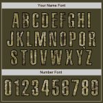 Personalized Olive Camo Black-Cream Authentic Salute To Service Baseball Jersey Team Custom Name and Number