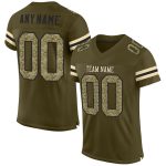 Personalized Olive Camo-Black Mesh Authentic Salute To Service Football Jersey Team Custom Name and Number