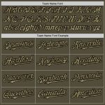 Personalized Olive Camo-Black Mesh Authentic Throwback Salute To Service Baseball Jersey Team Custom Name and Number