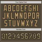 Personalized Olive Camo Black-Old Gold Bomber Full-Snap Varsity Letterman Salute To Service Jacket Team Custom Name and Number