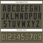 Personalized Olive Camo-Black Performance Salute To Service T-Shirt Team Custom Name and Number