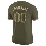 Personalized Olive Camo-Black Performance Salute To Service T-Shirt