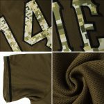 Personalized Olive Camo-Cream Authentic Throwback Rib-Knit Salute To Service Baseball Jersey Shirt Team Custom Name and Number