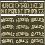 Personalized Olive Camo-Cream Authentic Throwback Salute To Service Basketball Jersey
