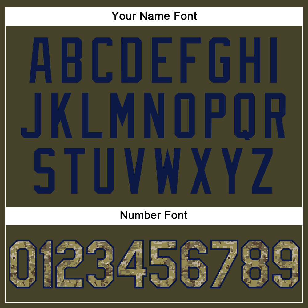 Personalized Olive Camo-Navy Performance Vapor Salute To Service Golf Polo Shirt Team Custom Name and Number Personalized Olive Camo-Navy Performance Vapor Salute To Service Golf Polo Shirt Team Custom Name and Number - Image 5