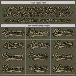 Personalized Olive Camo-Old Gold Salute To Service Hockey Jersey Team Custom Name and Number