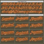 Personalized Olive Camo-Orange Mesh Authentic Throwback Salute To Service Baseball Jersey Team Custom Name and Number