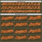 Personalized Olive Camo-Orange Pinstripe Authentic Split Fashion Salute To Service Baseball Jersey Team Custom Name and Number
