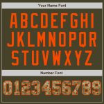 Personalized Olive Camo-Orange Pinstripe Authentic Split Fashion Salute To Service Baseball Jersey Team Custom Name and Number
