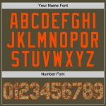 Personalized Olive Camo-Orange Salute To Service Two-Button Unisex Softball Jersey Team Custom Name and Number