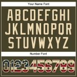 Personalized Olive City Cream Pinstripe Vintage USA Flag Authentic Salute To Service Baseball Jersey Team Custom Name and Number