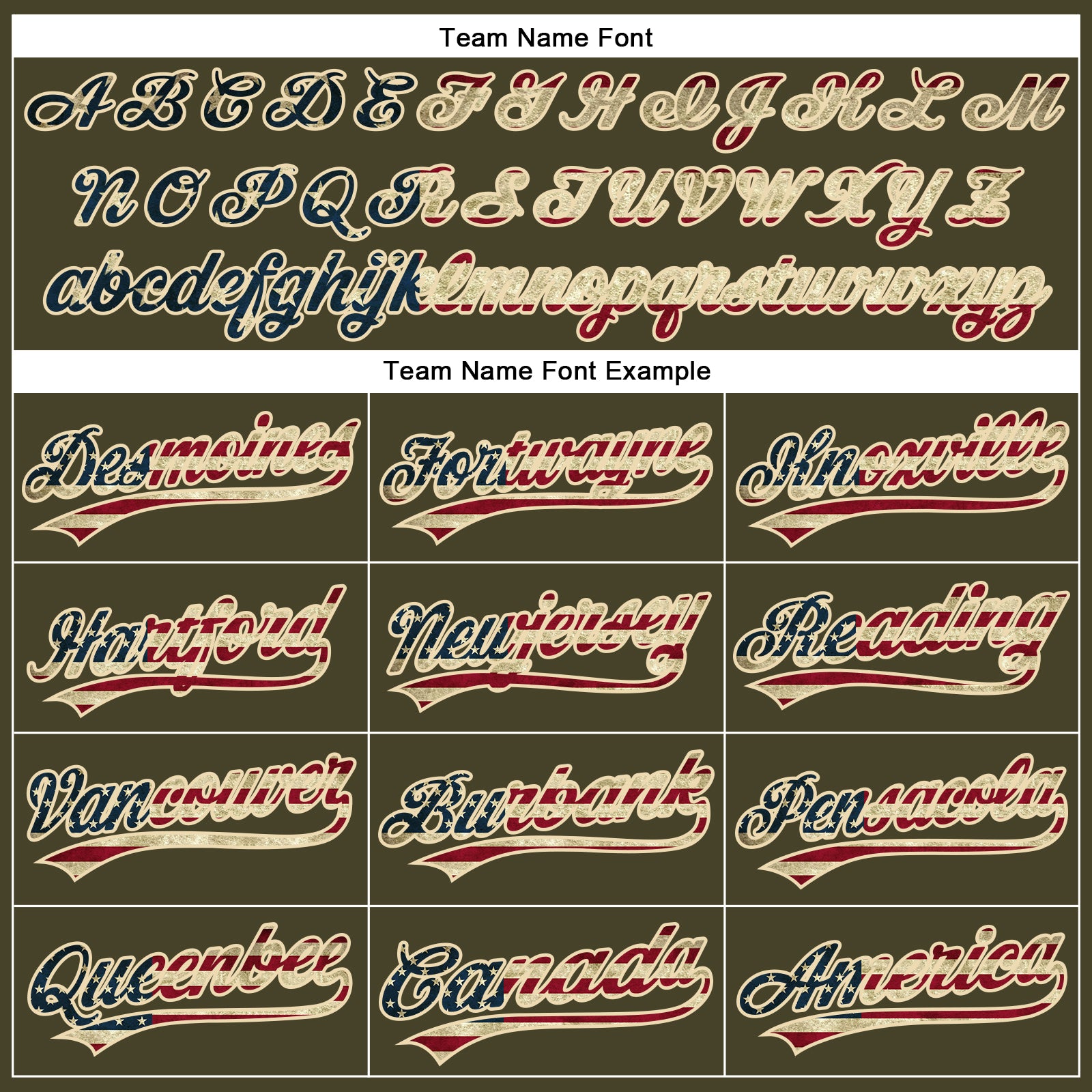Personalized Olive City Cream Pinstripe Vintage USA Flag Authentic Salute To Service Baseball Jersey Team Custom Name and Number Personalized Olive City Cream Pinstripe Vintage USA Flag Authentic Salute To Service Baseball Jersey Team Custom Name and Number - Image 4