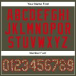 Personalized Olive Cmao-Red Authentic Salute To Service Baseball Jersey Team Custom Name and Number