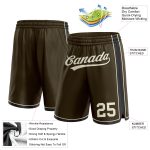 Personalized Olive Cream-Black Authentic Salute To Service Basketball Shorts Team Custom Name and Number